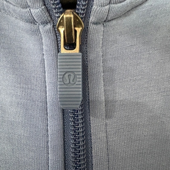 Lululemon Brushed Softstreme Funnel-Neck Zip Up Pitch Blue - Picture 8 of 9